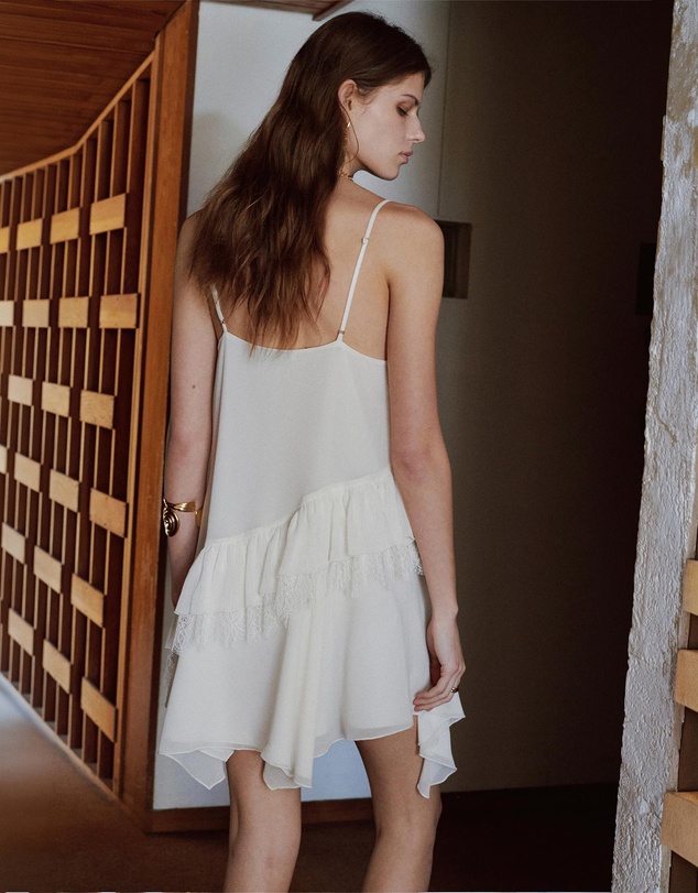 M.N.G - Lace Ruffle Dress
