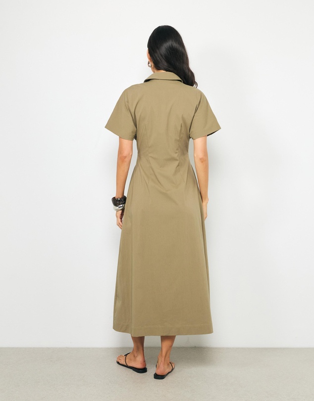 AERE - Tavie Cotton Midi Shirt Dress