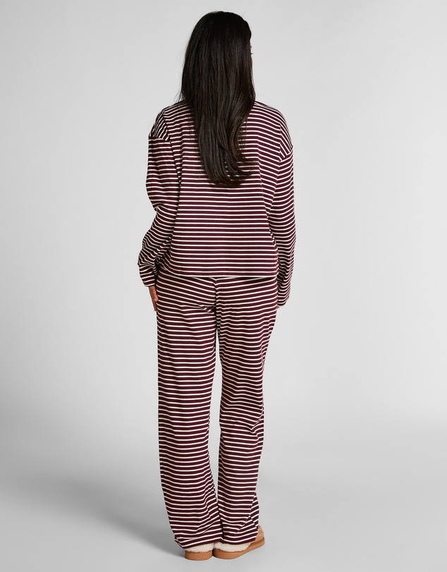 Hunkemoller - Long Sleeve Cotton Jersey Stripe PJ Set