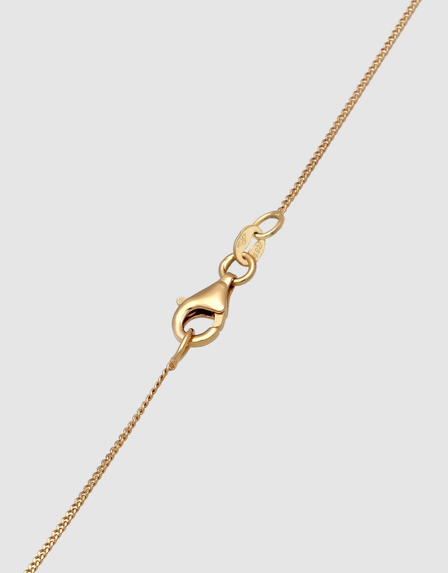 Elli Jewelry - Necklace Crystal Lemon 925 Sterling Silver Gold-Plated