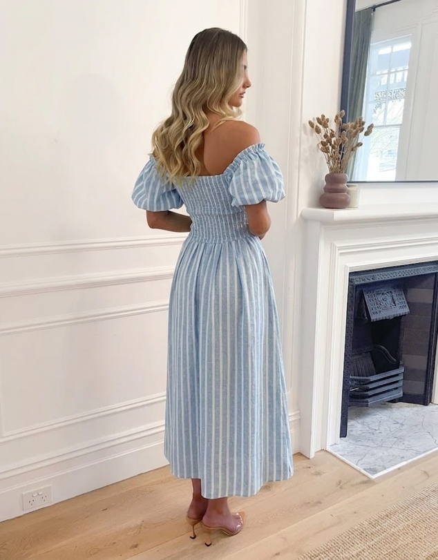 Esther & Co - Tamzin Dress - Blue Stripe