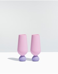STYLD. - Bubble Champagne Flute Set (2 pcs)