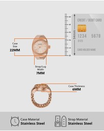 Fossil - Ring Watch Rose Gold-Tone Analogue Watch