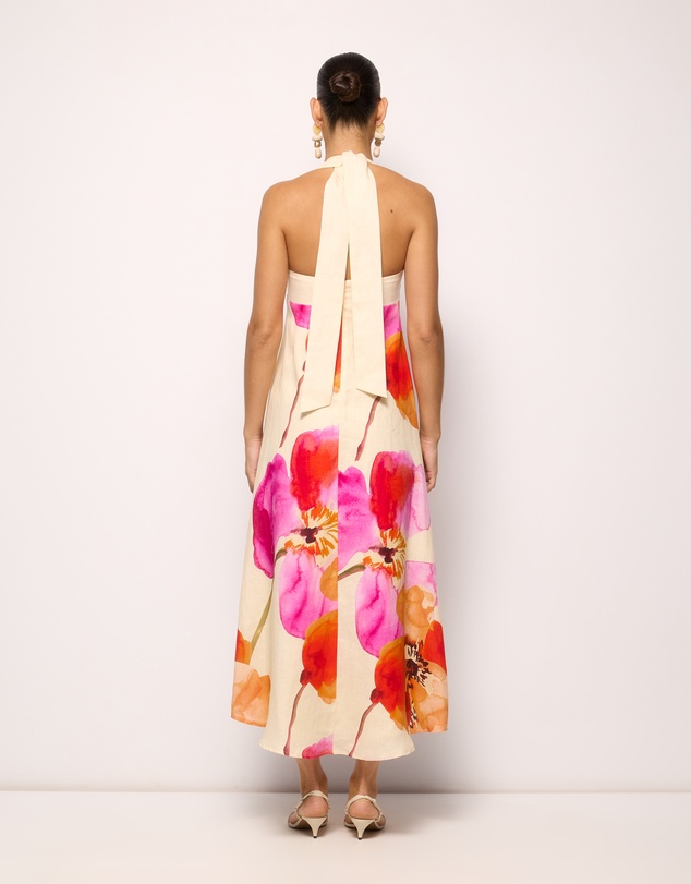 AERE - Fiora Linen Midi Dress