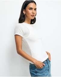 AERE - Double Layer Sheer T-Shirt