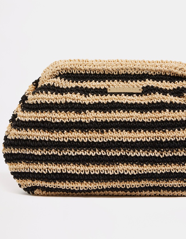 Seafolly - Raffia Stripe Pouch Bag