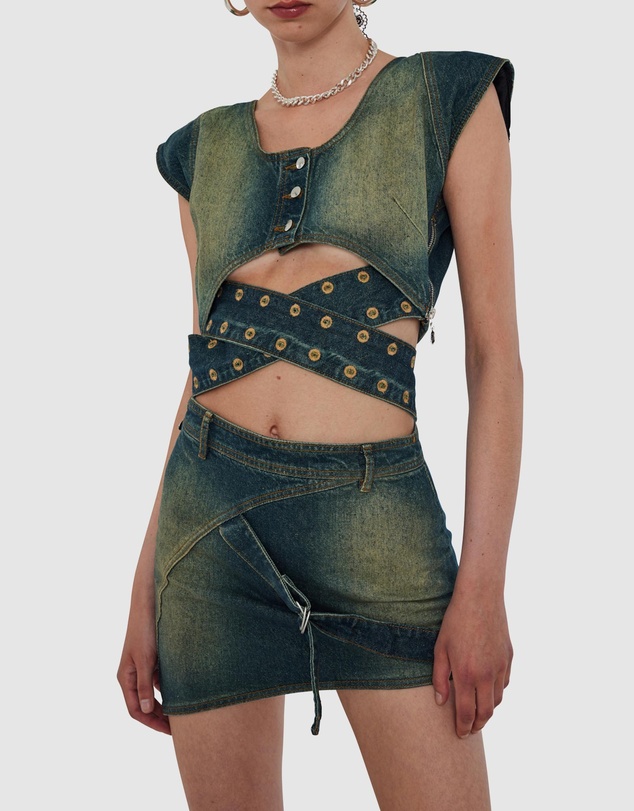 Cannari Concept - Mini Skirt With D-Ring