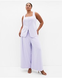 City Chic - Plus size Abbie Vest - lilac