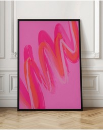 Olive et Oriel - Pinkwave No 6 by Treechild Art Print