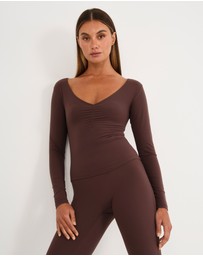 All Fenix - ALLFENIX CloudCore Lite Ruched V-Neck Long Sleeve