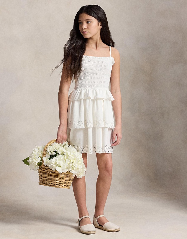 Polo Ralph Lauren - Smocked Cotton Jersey Knit Dress - Teens