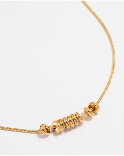 Lovisa - Waterproof Gold Plated Stainless Steel Rondell Necklace