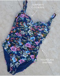 Nip Tuck Swim - Garden Gate Joanne Multifit Ruched Front One Piece