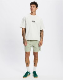 Thrills - Excitement Excitement Embro Box Fit Oversize Cropped Raw Hem Tee