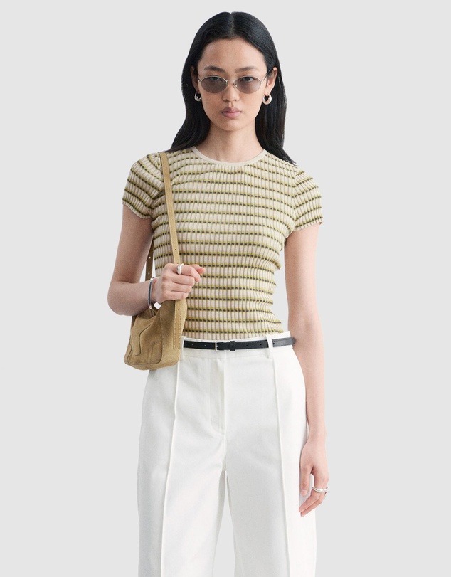 & Other Stories - Striped Rib-Knit T-Shirt