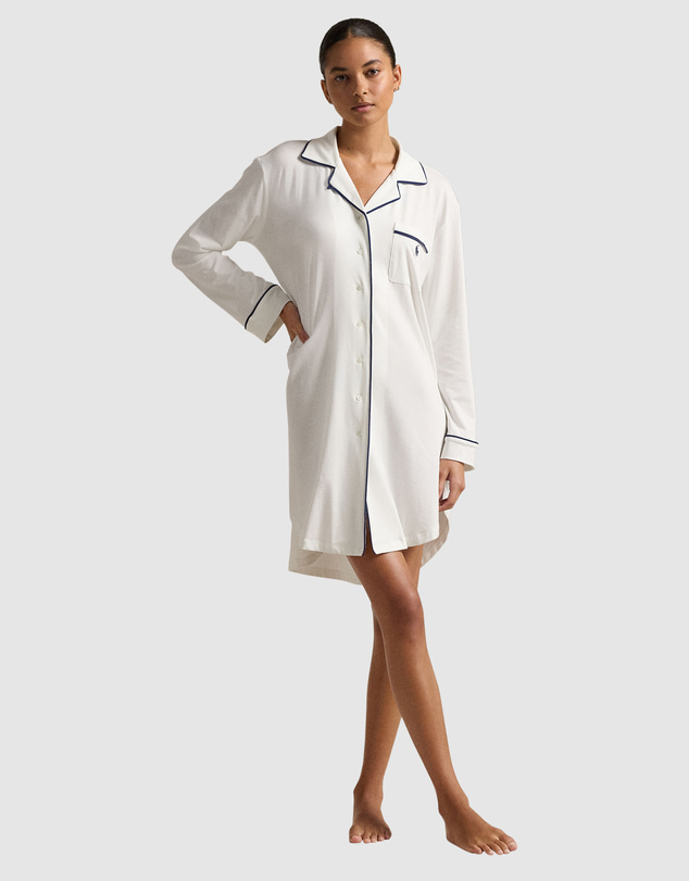 Polo Ralph Lauren - Polo Essentials Long Sleeve Cotton Jersey Sleepshirt