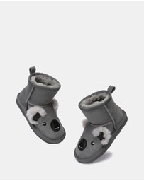 EVERAU - EverAU Ugg Koala Kids Plus Cow Suede Upper UGG Boots