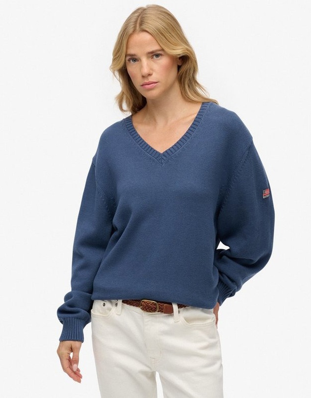 Superdry - Oversized V Neck Jumper
