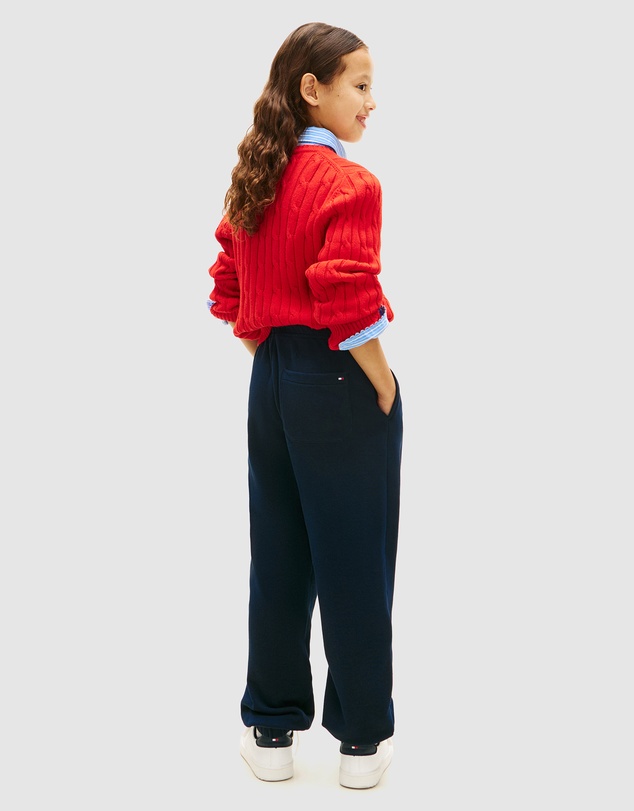Tommy Hilfiger - Heritage Flag Logo Cuffed Drawstring Joggers - Kids