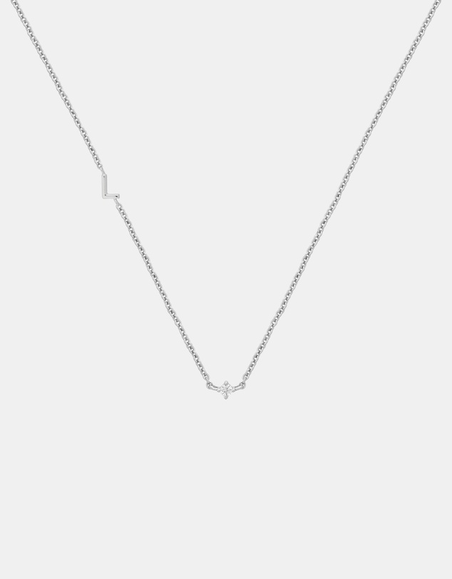 YCL  - Petite Initial Necklace L - Sterling Silver