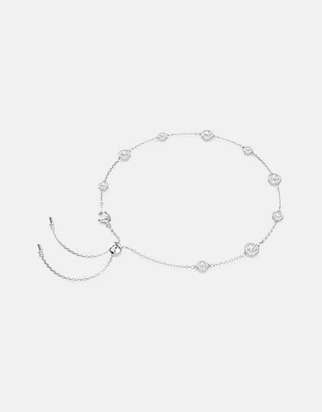 Swarovski - Una Angelic Necklace, Round Cut, Double Sided Motifs, White, Rhodium Plated