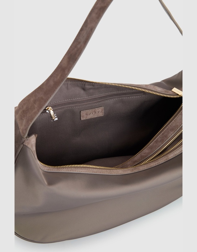 Evity - Noemie Leather Trim Shoulder Bag