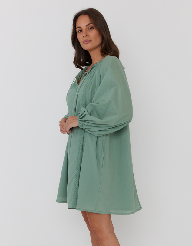 ALEXANDRA - Silta Dress Sage