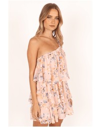 Petal & Pup - Loella One Shoulder Mini Dress - Pink Floral