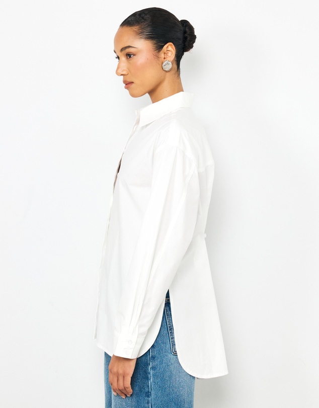 AERE - Zola Button Cinch Back Shirt
