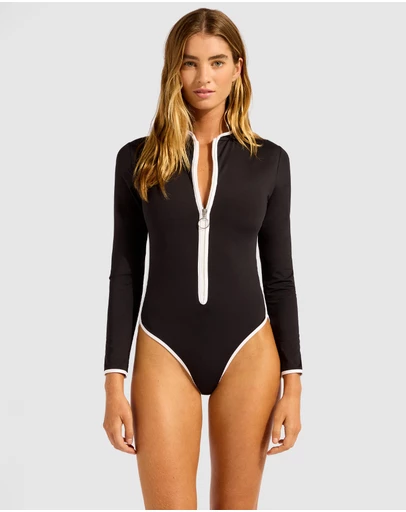 Seafolly - Longsleeve Zip Front One Piece