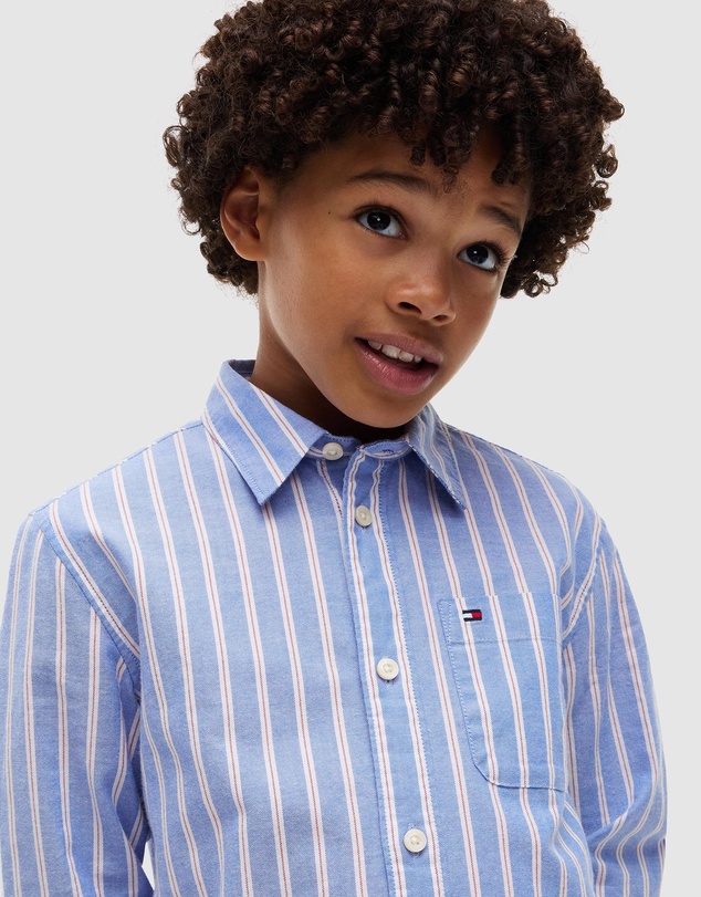 Tommy Hilfiger - Regular Fit Stripe Oxford Shirt - Kids