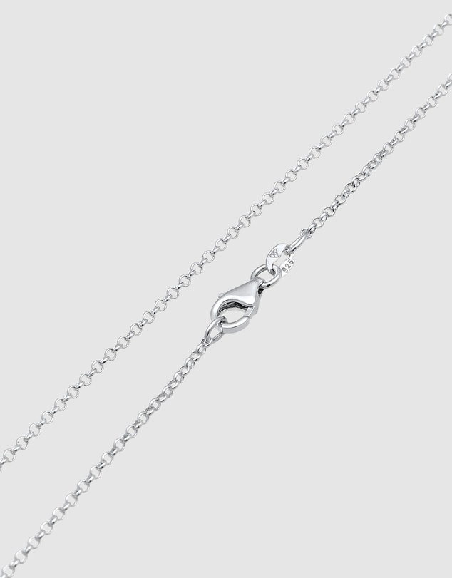 Kuzzoi - ICONIC EXCLUSIVE - Long Necklace with Feather Pendant in Oxidised 925 Sterling Silver