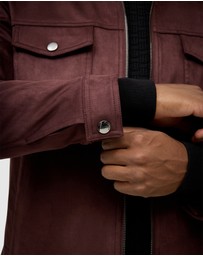 Politix - Reece Faux Suede Trucker Jacket