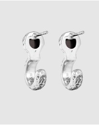 Haze & Glory - ICONIC EXCLUSIVE - Earrings Male Black Tigers Eye 925 Sterling Silver