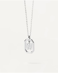PDPAOLA - Mini Letter W Silver Necklace