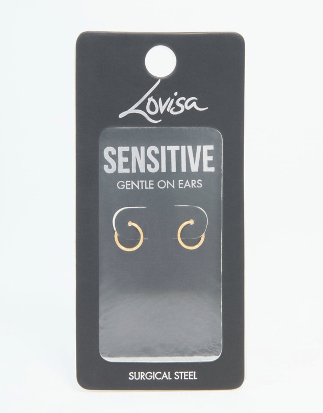Lovisa - Gold Plated Surgical Steel Sleeper Earrings