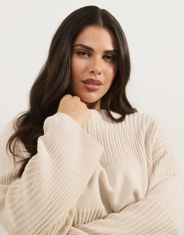 Atmos&Here Curvy - Irena Rib Knit Jumper