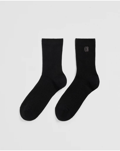 Country Road - Australian Cotton Blend Cr Ribbed Three Quarter Crew Sock