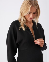 Ripe Maternity - Zip Knit Nursing Dress