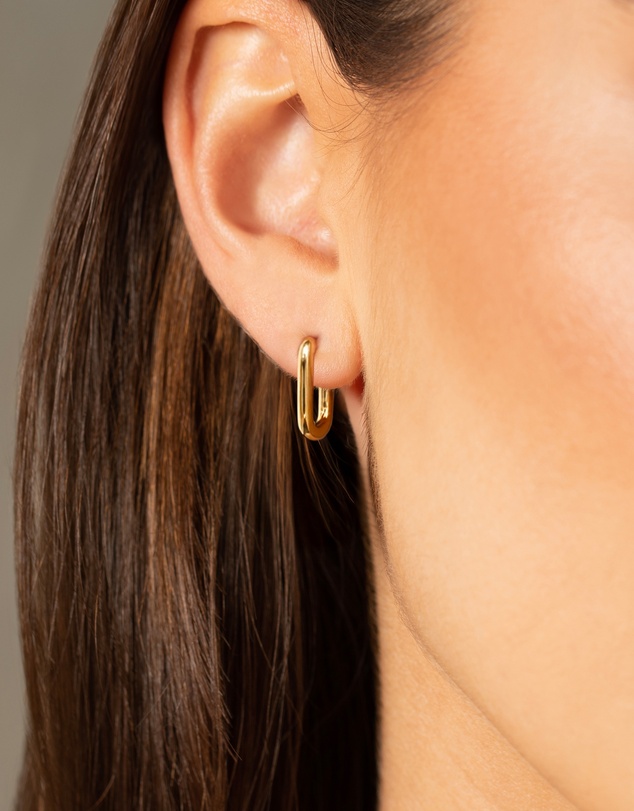 Mestige - U Hoops - 18K Gold Plated