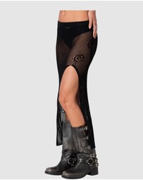EDIKTED - Monica Crochet Slitted Midi Skirt
