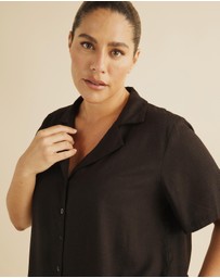 Atmos&Here Curvy - Alis Linen Blend Shirt