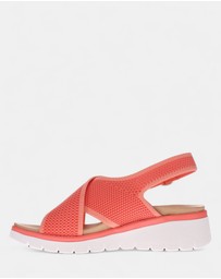 Mia Vita - Celia Wedge Sandal - Coral