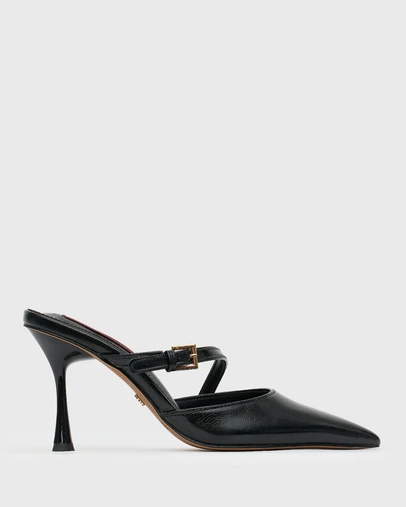 Betts - Gala Buckle High Heeled Mules