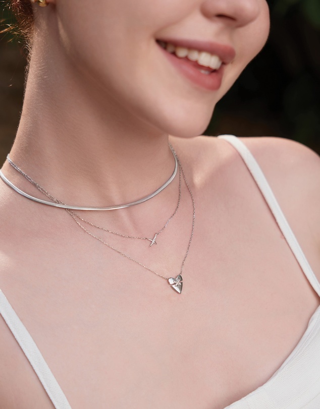 Ania Haie - Silver Kiss Pave Necklace