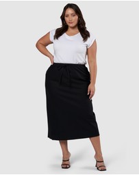 Something 4 Olivia - Olsen Linen Midi Skirt