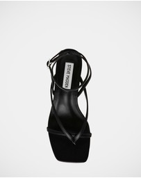 Steve Madden - Ansel Black Leather Heels