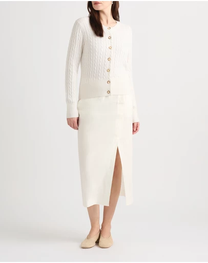David Lawrence - Perle Wool Blend Cardigan