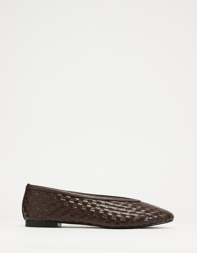 AERE - Woven Leather Ballet Flats