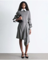& Other Stories - Asymmetric Long-Sleeve Mini Dress